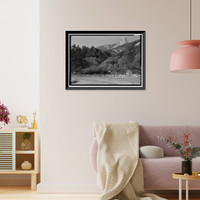 Historic Framed Print, Generals Highway, Three Rivers vicinity, Tulare County, CA - 87,  17-7/8" x 21-7/8"
