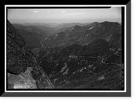 Historic Framed Print, Generals Highway, Three Rivers vicinity, Tulare County, CA - 118,  17-7/8" x 21-7/8"