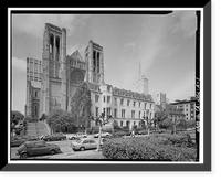 Historic Framed Print, Grace Cathedral, George William Gibbs Memorial Hall, 1051 Taylor Street, San Francisco, San Francisco County, CA,  17-7/8" x 21-7/8"