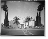Historic Framed Print, March Air Force Base, March Field, Gymnasium, DeKay Avenue, Moreno Valley, Riverside County, CA - 2,  17-7/8" x 21-7/8"