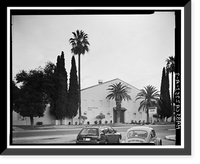 Historic Framed Print, March Air Force Base, March Field, Gymnasium, DeKay Avenue, Moreno Valley, Riverside County, CA - 3,  17-7/8" x 21-7/8"