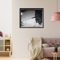 Historic Framed Print, March Air Force Base, March Field, Gymnasium, DeKay Avenue, Moreno Valley, Riverside County, CA - 4,  17-7/8" x 21-7/8"