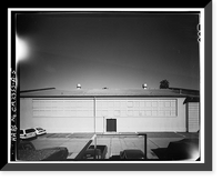 Historic Framed Print, March Air Force Base, March Field, Gymnasium, DeKay Avenue, Moreno Valley, Riverside County, CA - 5,  17-7/8" x 21-7/8"