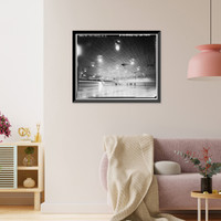 Historic Framed Print, March Air Force Base, March Field, Gymnasium, DeKay Avenue, Moreno Valley, Riverside County, CA - 9,  17-7/8" x 21-7/8"