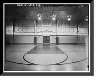 Historic Framed Print, March Air Force Base, March Field, Gymnasium, DeKay Avenue, Moreno Valley, Riverside County, CA - 10,  17-7/8" x 21-7/8"