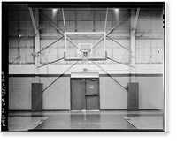 Historic Framed Print, March Air Force Base, March Field, Gymnasium, DeKay Avenue, Moreno Valley, Riverside County, CA - 11,  17-7/8" x 21-7/8"