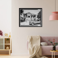 Historic Framed Print, Frank Pozzo House, 70 North River Street, San Jose, Santa Clara County, CA - 2,  17-7/8" x 21-7/8"