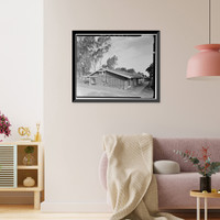 Historic Framed Print, Buffalo Ranch, Peartree Building, 2418 MacArthur Boulevard, Irvine, Orange County, CA,  17-7/8" x 21-7/8"