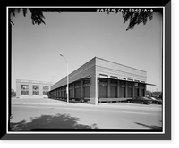 Historic Framed Print, Southern Pacific Railroad Depot, Railroad Terminal Post Office & Express Building, Fifth & I Streets, Sacramento, Sacramento County, CA - 5,  17-7/8" x 21-7/8"