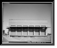 Historic Framed Print, Southern Pacific Railroad Depot, Railroad Terminal Post Office & Express Building, Fifth & I Streets, Sacramento, Sacramento County, CA - 6,  17-7/8" x 21-7/8"