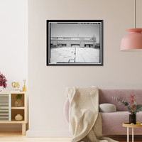 Historic Framed Print, Southern Pacific Railroad Depot, Railroad Terminal Post Office & Express Building, Fifth & I Streets, Sacramento, Sacramento County, CA - 13,  17-7/8" x 21-7/8"