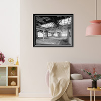 Historic Framed Print, Southern Pacific Railroad Depot, Railroad Terminal Post Office & Express Building, Fifth & I Streets, Sacramento, Sacramento County, CA - 33,  17-7/8" x 21-7/8"