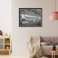 Historic Framed Print, Southern Pacific Railroad Depot, Railroad Terminal Post Office & Express Building, Fifth & I Streets, Sacramento, Sacramento County, CA - 42,  17-7/8" x 21-7/8"