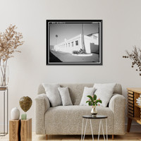 Historic Framed Print, Naval Reserve Armory, 113 Harbor Way, Santa Barbara, Santa Barbara County, CA - 4,  17-7/8" x 21-7/8"