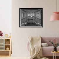 Historic Framed Print, Stanford University Library, Stanford University, Palo Alto, Santa Clara County, CA - 23,  17-7/8" x 21-7/8"
