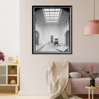 Historic Framed Print, Stanford University Library, Stanford University, Palo Alto, Santa Clara County, CA - 30,  17-7/8" x 21-7/8"