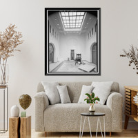 Historic Framed Print, Stanford University Library, Stanford University, Palo Alto, Santa Clara County, CA - 30,  17-7/8" x 21-7/8"
