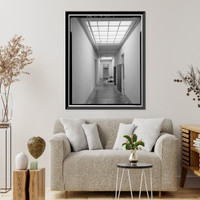 Historic Framed Print, Stanford University Library, Stanford University, Palo Alto, Santa Clara County, CA - 61,  17-7/8" x 21-7/8"