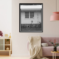 Historic Framed Print, Presidio of San Francisco, Enlisted Men's Mess Hall, West end of Crissy Field, Maudlin Street, San Francisco, San Francisco County, CA - 8,  17-7/8" x 21-7/8"