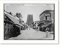 Historic Framed Print, St. & Temple, Madura,  17-7/8" x 21-7/8"