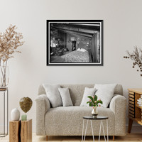 Historic Framed Print, Deetjen's Big Sur Inn, Antique Building, East Side of State Highway 1, Big Sur, Monterey County, CA - 9,  17-7/8" x 21-7/8"