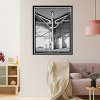 Historic Framed Print, Mare Island Naval Shipyard, Coal Sheds, Waterfront Avenue, northwest corner of Waterfront Avenue & Fourth Street, Vallejo, Solano County, CA - 6,  17-7/8" x 21-7/8"