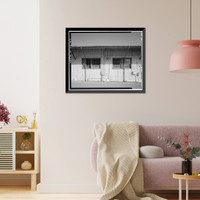 Historic Framed Print, Mare Island Naval Shipyard, Coal Sheds, Waterfront Avenue, northwest corner of Waterfront Avenue & Fourth Street, Vallejo, Solano County, CA - 9,  17-7/8" x 21-7/8"