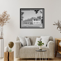 Historic Framed Print, Mare Island Naval Shipyard, Administrative Offices & Cafeteria, Twelfth Street, north side between Railroad Avenue & Cedar Aveneu, Vallejo, Solano County, CA - 2,  17-7/8" x 21-7/8"