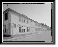 Historic Framed Print, Mare Island Naval Shipyard, Administrative Offices & Cafeteria, Twelfth Street, north side between Railroad Avenue & Cedar Aveneu, Vallejo, Solano County, CA - 3,  17-7/8" x 21-7/8"