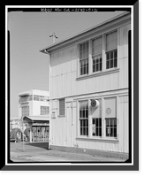 Historic Framed Print, Mare Island Naval Shipyard, Administrative Offices & Cafeteria, Twelfth Street, north side between Railroad Avenue & Cedar Aveneu, Vallejo, Solano County, CA - 11,  17-7/8" x 21-7/8"