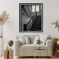 Historic Framed Print, Mare Island Naval Shipyard, Administrative Offices & Cafeteria, Twelfth Street, north side between Railroad Avenue & Cedar Aveneu, Vallejo, Solano County, CA - 15,  17-7/8" x 21-7/8"