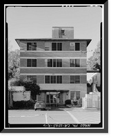 Historic Framed Print, Mare Island Naval Shipyard, Administrative Offices, Walnut Avenue, east side between Seventh & Eighth Streets, Vallejo, Solano County, CA - 6,  17-7/8" x 21-7/8"