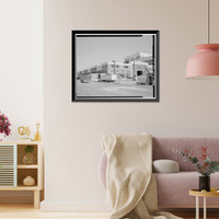 Historic Framed Print, Mare Island Naval Shipyard, Welding School, South of Thirteenth Street East of Railroad Avenue, Vallejo, Solano County, CA - 2,  17-7/8" x 21-7/8"