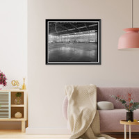 Historic Framed Print, Naval Air Station North Island, Seaplane Hangars, Roe Street, North Island, San Diego, San Diego County, CA - 14,  17-7/8" x 21-7/8"