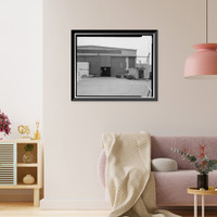 Historic Framed Print, Naval Air Station North Island, Seaplane Hangars, Roe Street, North Island, San Diego, San Diego County, CA - 25,  17-7/8" x 21-7/8"
