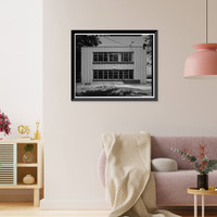 Historic Framed Print, Hughes Aircraft Company, Administrative Building, 6775 Centinela Avenue, Los Angeles, Los Angeles County, CA - 4,  17-7/8" x 21-7/8"