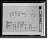 Historic Framed Print, Sainsevain Property, Bullock House, 14804 Summit Avenue, Fontana, San Bernardino County, CA - 24,  17-7/8" x 21-7/8"