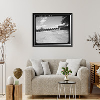 Historic Framed Print, Union Pacific Railroad Depot, Intersection of Kelbaker & Kelso Cima Roads, Kelso, San Bernardino County, CA - 16,  17-7/8" x 21-7/8"