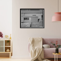 Historic Framed Print, Naval Supply Annex Stockton, Box Factory, Between Fyffe & Davis Avenues & Daly & Maas Drives, Stockton, San Joaquin County, CA - 7,  17-7/8" x 21-7/8"