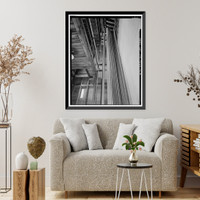 Historic Framed Print, Naval Supply Annex Stockton, Fire Station, Southwest corner of Cavanagh Avenue & Embarcadero, Stockton, San Joaquin County, CA - 9,  17-7/8" x 21-7/8"