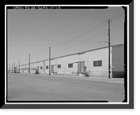 Historic Framed Print, Naval Supply Annex Stockton, Steel Warehouse Type, Between James & Humphreys Drives south of Embarcadero, Stockton, San Joaquin County, CA - 10,  17-7/8" x 21-7/8"
