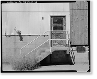 Historic Framed Print, Naval Supply Annex Stockton, Steel Warehouse Type, Between James & Humphreys Drives south of Embarcadero, Stockton, San Joaquin County, CA - 14,  17-7/8" x 21-7/8"
