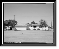 Historic Framed Print, Naval Supply Annex Stockton, Public Works Offices, Southeast corner of Davis Avenue & Ellsberg Drive, Stockton, San Joaquin County, CA - 3,  17-7/8" x 21-7/8"