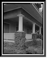 Historic Framed Print, Ira H. Brooks House, 350 North Fulton Avenue, Fresno, Fresno County, CA - 6,  17-7/8" x 21-7/8"