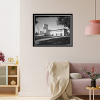 Historic Framed Print, Roosevelt Base, Administration & Brig Building, Bounded by Nevada & Colorado Streets, Reeves & Ric, Long Beach, Los Angeles County, CA - 2,  17-7/8" x 21-7/8"