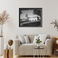 Historic Framed Print, Roosevelt Base, Administration & Brig Building, Bounded by Nevada & Colorado Streets, Reeves & Ric, Long Beach, Los Angeles County, CA - 2,  17-7/8" x 21-7/8"