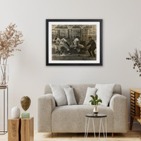 Historic Framed Print Vintage Baseball Print - 19, 17-7/8" x 21-7/8"