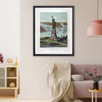 Historic Framed Print Vintage Statue of Liberty Print - 2, 17-7/8" x 21-7/8"