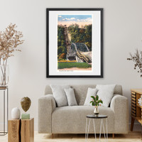 Historic Framed Print Johnstown PA Incline, 17-7/8" x 21-7/8"