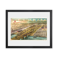 Historic Framed Print Vintage Trains Print - 7, 17-7/8" x 21-7/8"